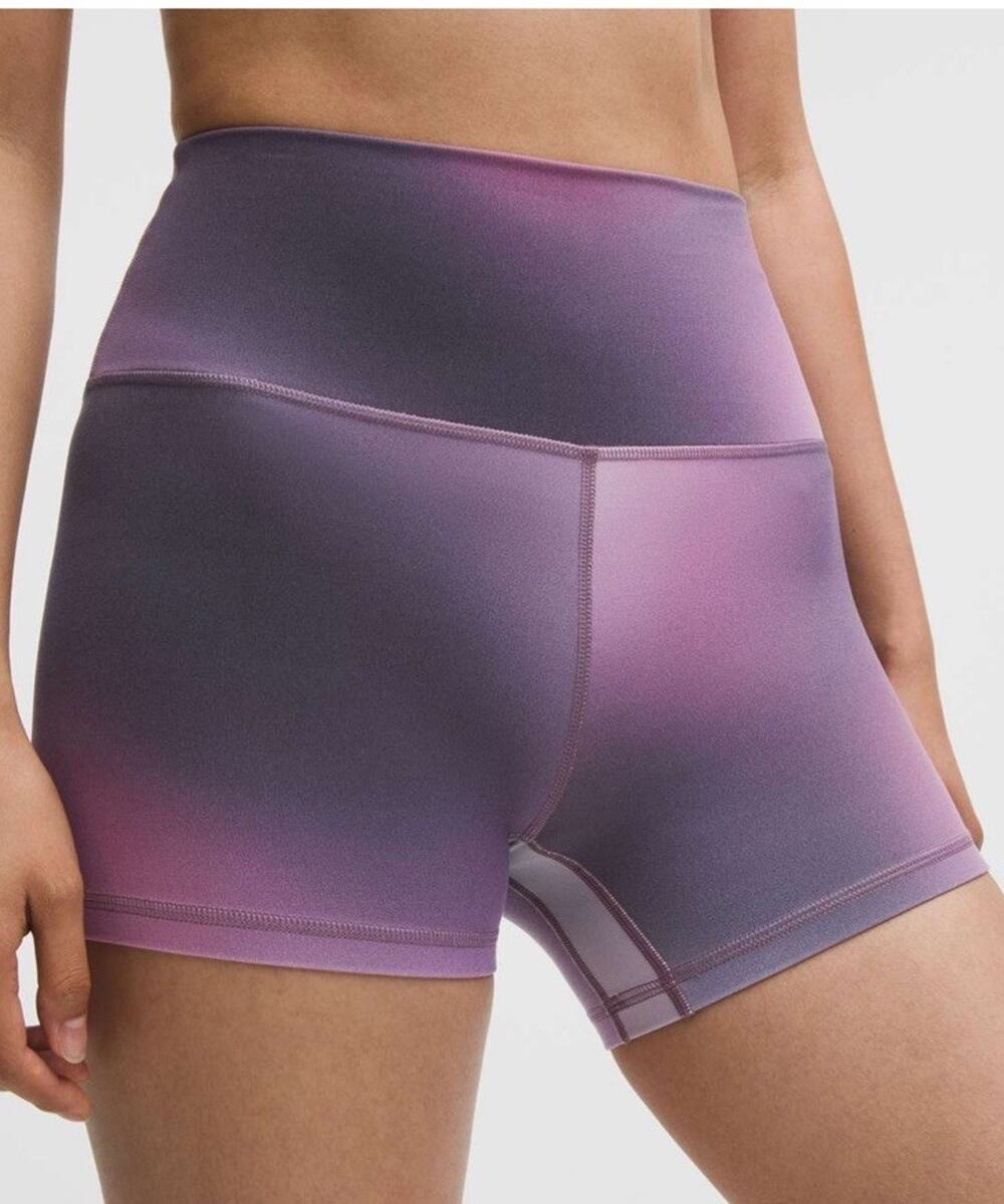 Lululemon Align High Rise HR Shorts 4" Aurora Haze Purple Ombre Size 6 NWT